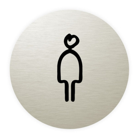 Plaque de porte aluminium brossé :  Toilettes hommes (typo marqueur)