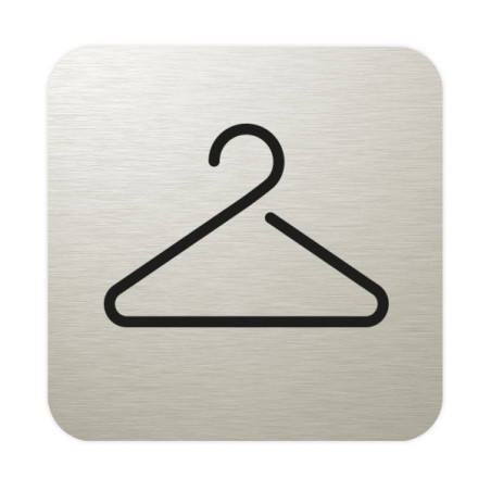 Plaque de porte aluminium brossé :  VestIaires