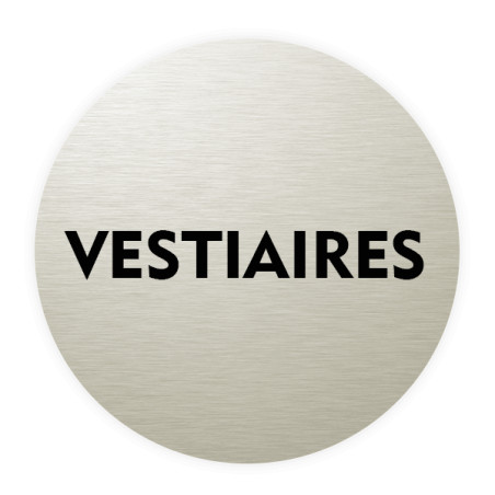 Plaque de porte aluminium brossé : Vestiaires