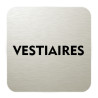 Plaque de porte aluminium brossé : Vestiaires