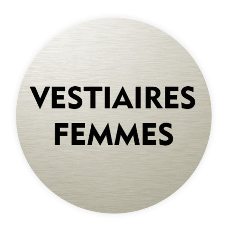 Plaque de porte aluminium brossé : Vestiaires femmes