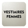 Plaque de porte aluminium brossé : Vestiaires femmes