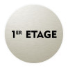Plaque de porte aluminium brossé :  1er étage