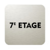Plaque de porte aluminium brossé :  7ème étage