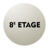 Plaque de porte aluminium brossé :  8ème étage