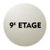 Plaque de porte aluminium brossé :  9ème étage