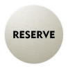 Plaque de porte aluminium brossé :  Réserve
