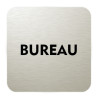 Plaque de porte aluminium brossé :  Bureau