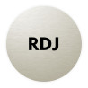 Plaque de porte aluminium brossé :  RDJ
