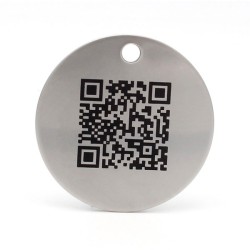 Jeton gravure laser sur inox QR Code