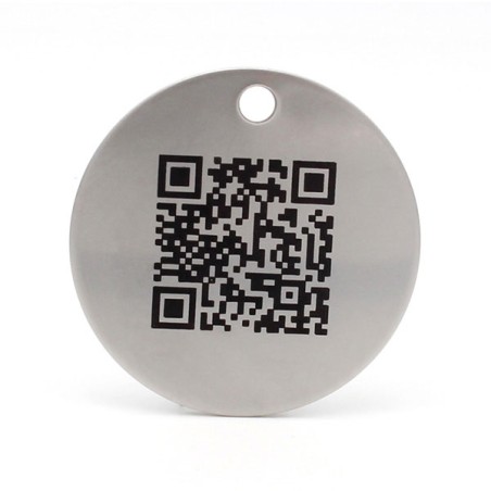 Jeton gravure laser sur inox QR Code