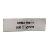 Étiquette gravure laser sur inox 2 lignes