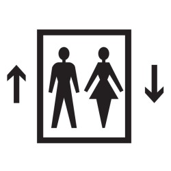 Pictogramme découpé ASCENSEUR PETITES FLECHES