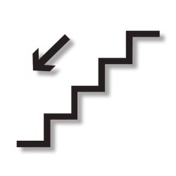Pictogramme découpé ESCALIER DESCENDANT