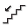 Pictogramme découpé ESCALIER DESCENDANT