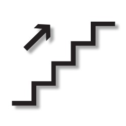 Pictogramme découpé ESCALIERS MONTANT