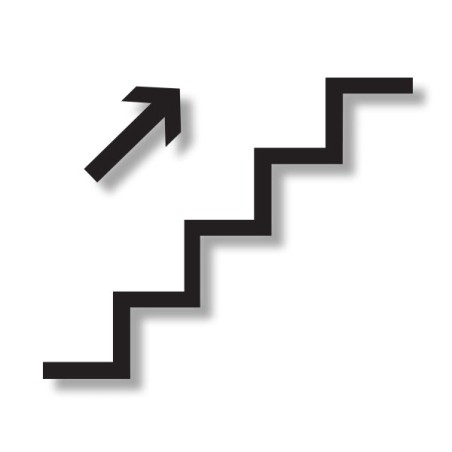Pictogramme découpé ESCALIERS MONTANT
