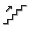 Pictogramme découpé ESCALIERS MONTANT