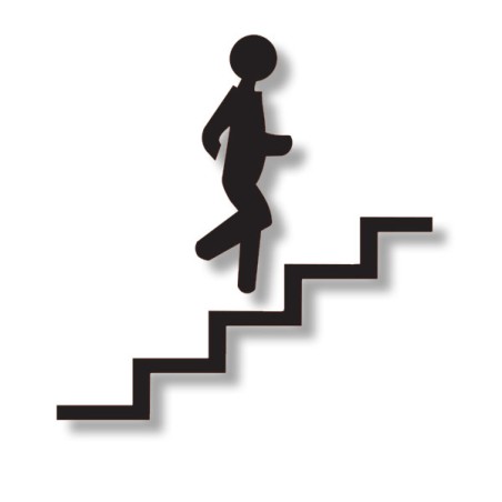 Pictogramme découpé ESCALIERS MONTANT HOMME