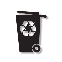 Pictogramme découpé POUBELLE RECYCLAGE