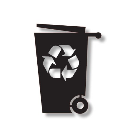 Pictogramme découpé POUBELLE RECYCLAGE