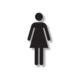 Pictogramme découpé TOILETTES FEMMES