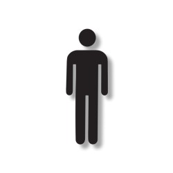 Pictogramme découpé TOILETTES HOMMES
