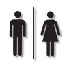 Pictogramme découpé TOILETTES HOMME / FEMMES