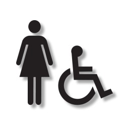 Pictogramme découpé TOILETTES PMR FEMME