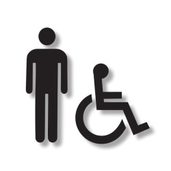 Pictogramme découpé TOILETTES PMR HOMME