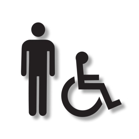 Pictogramme découpé TOILETTES PMR HOMME