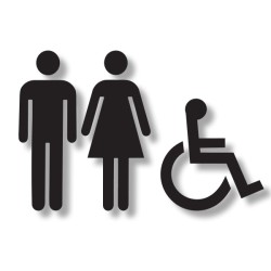 Pictogramme découpé TOILETTES PMR HOMME FEMME