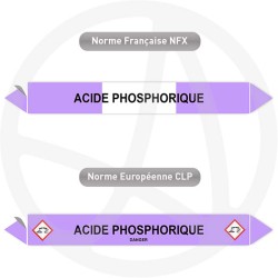 Repérage de tuyauterie NFX ou CLP Acide phosphorique
