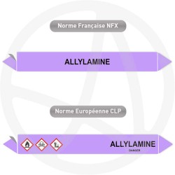 Repérage de tuyauterie NFX ou CLP Allylamine