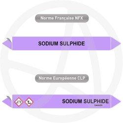 Repérage de tuyauterie NFX ou CLP Sodium sulphide