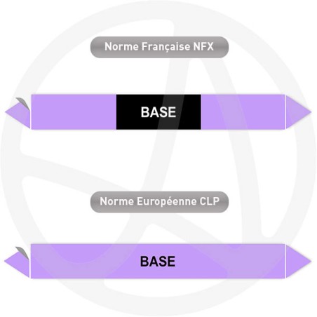 Repérage de tuyauterie Base reperage marqueur tuyauterie vinyle