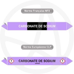 Repérage de tuyauterie NFX ou CLP Carbonate de sodium