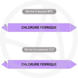 Repérage de tuyauterie NFX ou CLP Chlorure ferrique