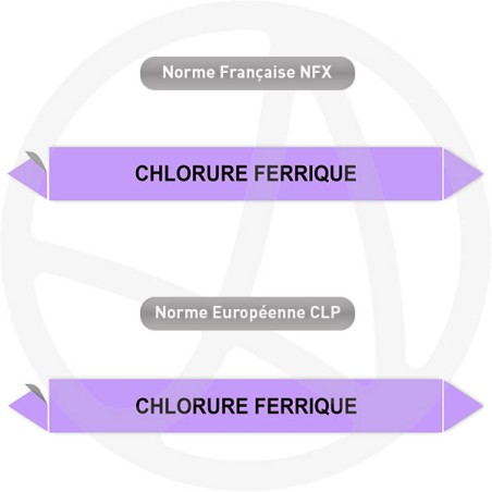 Repérage de tuyauterie Chlorure ferrique reperage marqueur tuyauterie vinyle