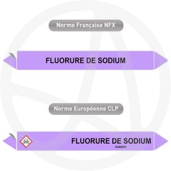 Repérage de tuyauterie NFX ou CLP Fluorure de sodium