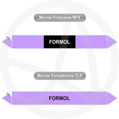 Repérage de tuyauterie Formol reperage marqueur tuyauterie vinyle