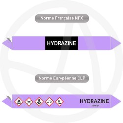 Repérage de tuyauterie NFX ou CLP Hydrazine