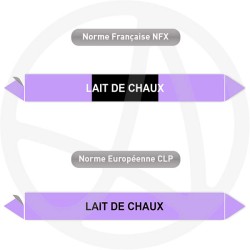 Repérage de tuyauterie NFX ou CLP Lait de chaux