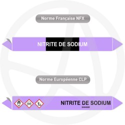 Repérage de tuyauterie NFX ou CLP Nitrite de sodium