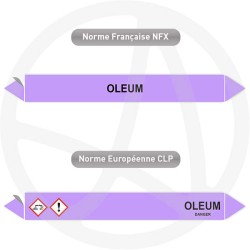 Repérage de tuyauterie NFX ou CLP Oléum