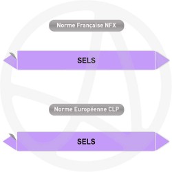 Repérage de tuyauterie NFX ou CLP Sels