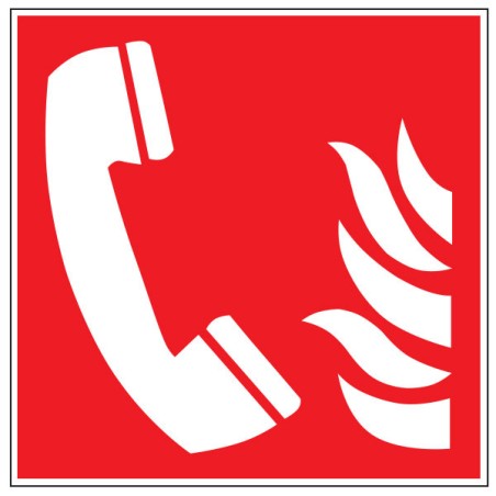 Pictogramme incendie Téléphone à utiliser en cas d'incendie F006