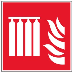 Pictogramme incendie Système fixe d'extincteurs d'incendie en série F008
