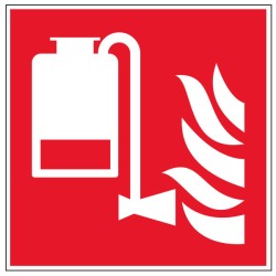 Pictogramme incendie Unité portable d'application de mousse F010