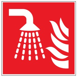 Pictogramme incendie Système d'extinction d'incendie par brouillard d'eau F011